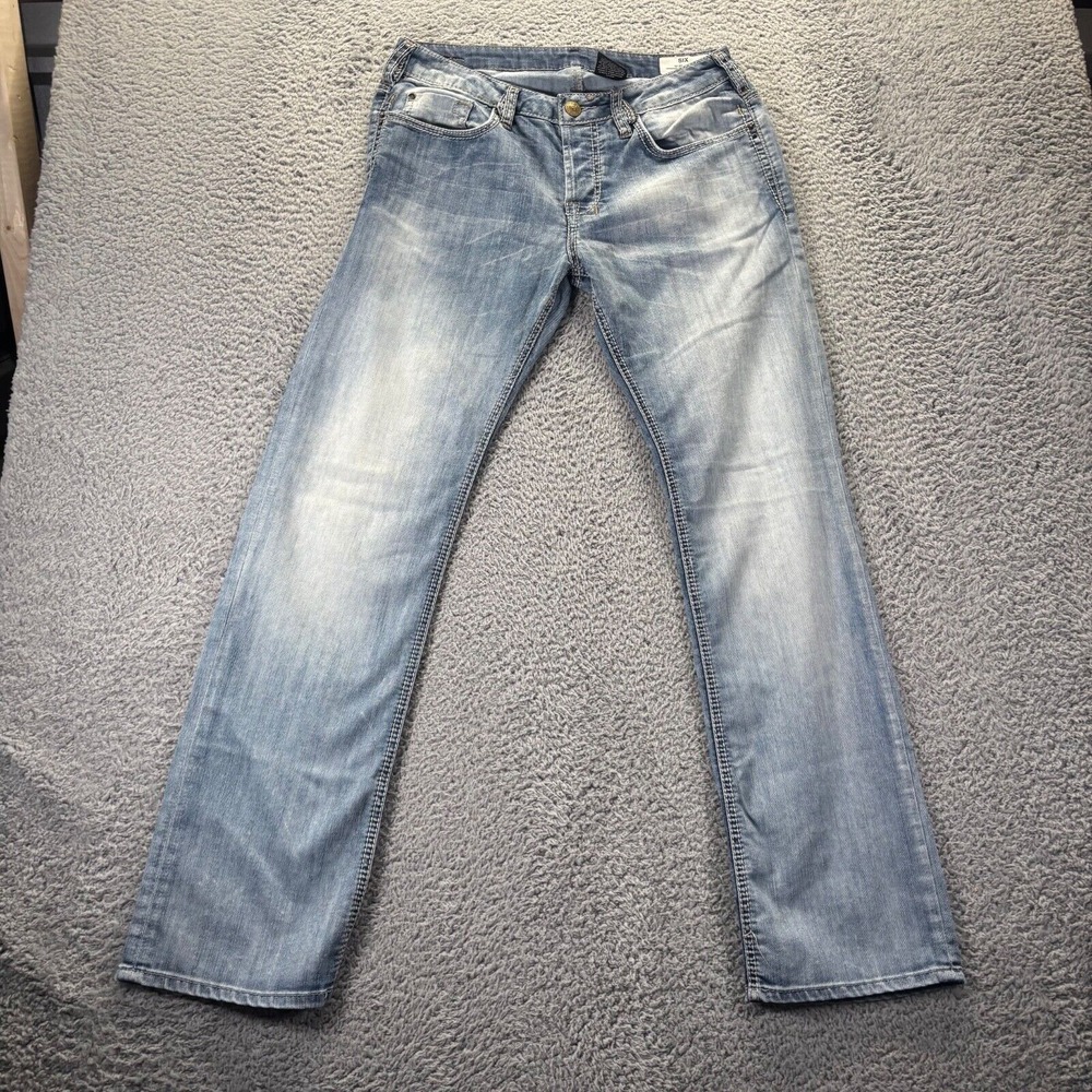 Buffalo David Bitton Light Blue Slim Straight Jeans